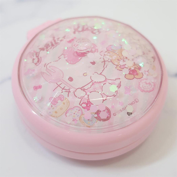 HELLO KITTY氣墊折疊梳附鏡(亮片搖搖)