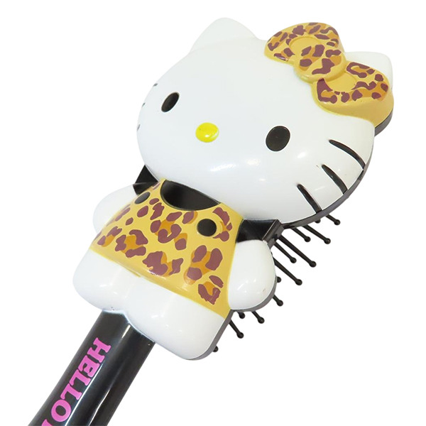 HELLO KITTY造型髮梳(棕豹紋)