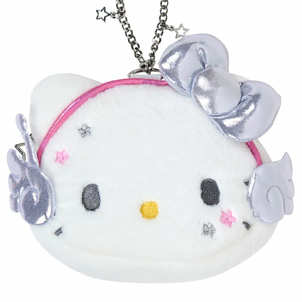 HELLO KITTY大臉造型絨毛化妝包附鍊(心動領航員)