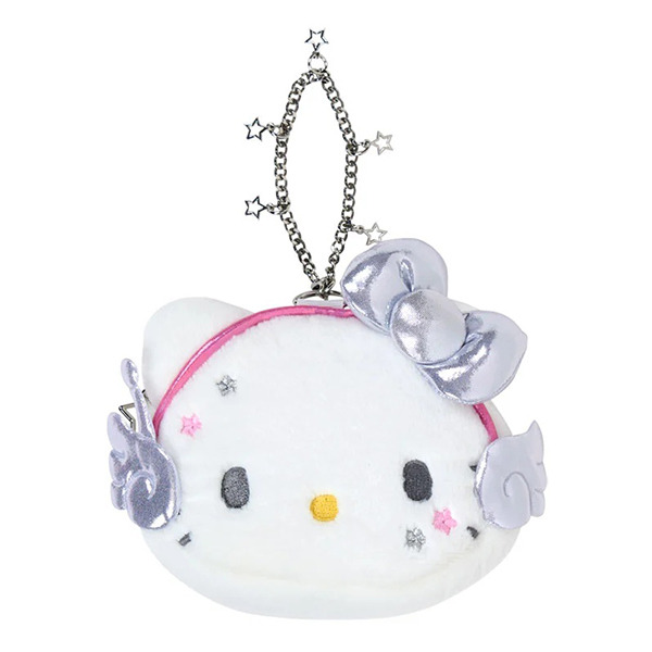 HELLO KITTY大臉造型絨毛化妝包附鍊(心動領航員)