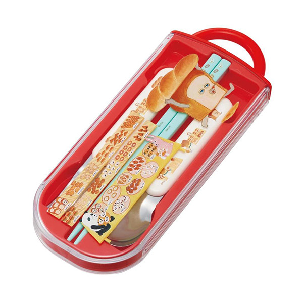 麵包小偷日製滑蓋式環保餐具3件組