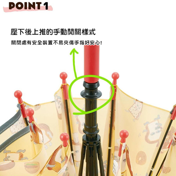 麵包小偷兒童視窗雨傘-45cm