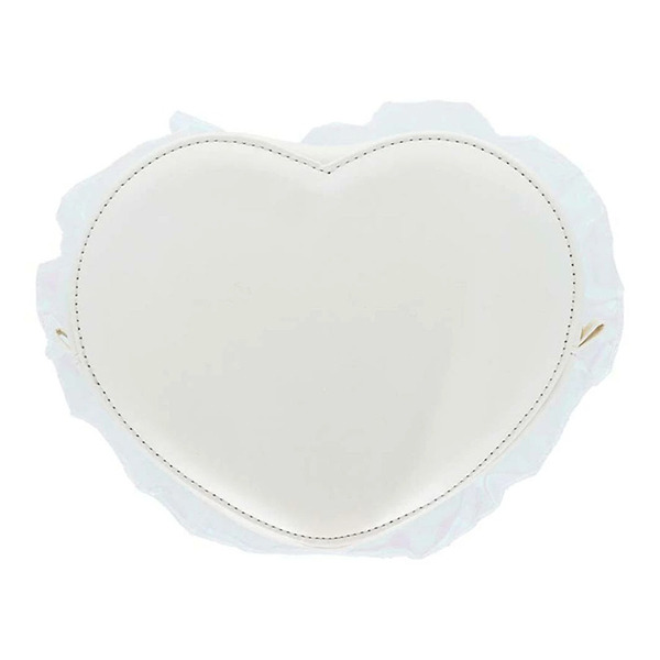 HELLO KITTY心型花邊透明化妝包(Y2K-芭蕾)