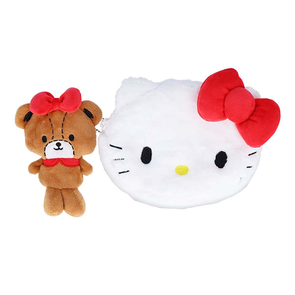 HELLO KITTY&TINY CHUM造型絨毛收納包組(好朋友)