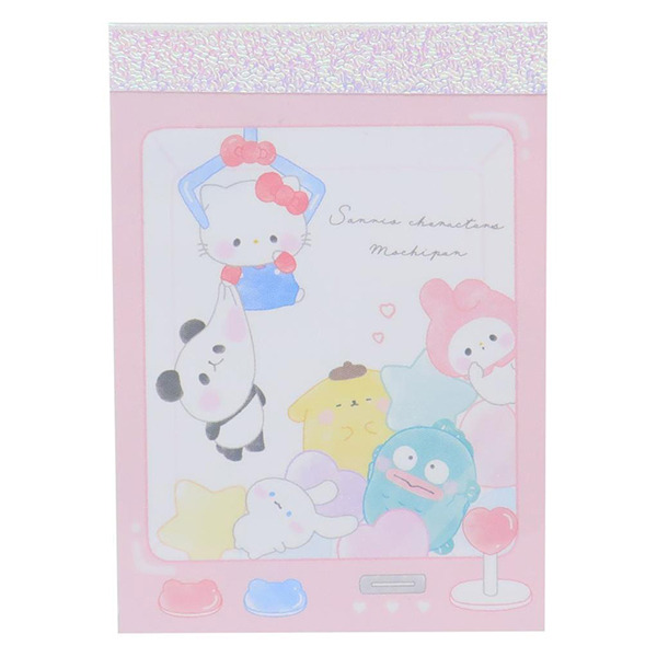 三麗鷗明星*麻糬貓熊日製迷你便條本(夾娃娃機)