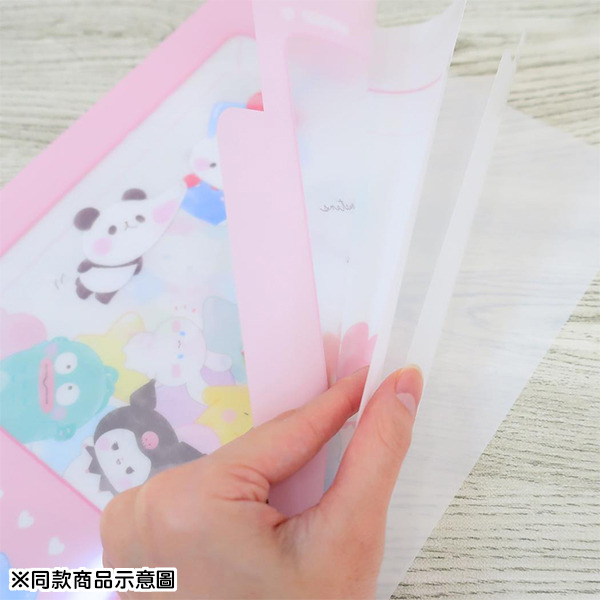 三麗鷗明星*麻糬貓熊日製A4 3層檔案資料夾(夾娃娃機)