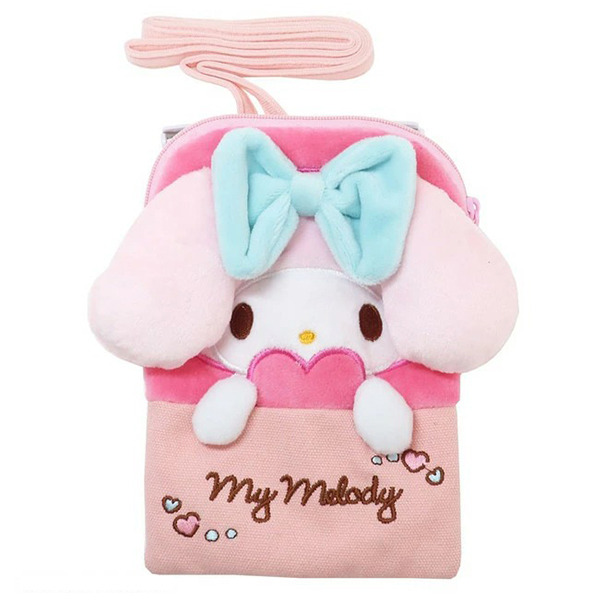 美樂蒂造型迷你斜背包/口袋夾包(小手抱抱)