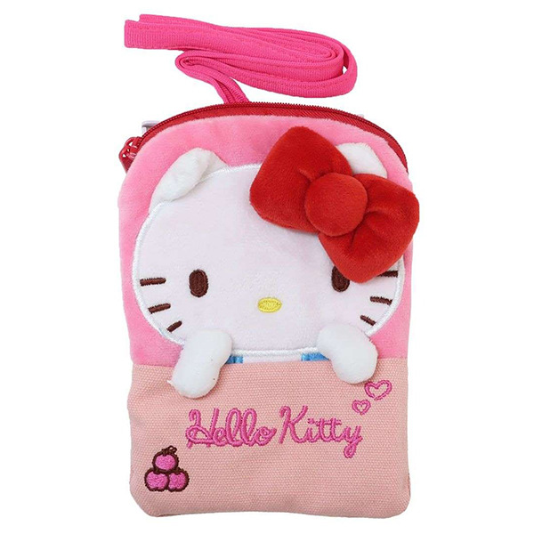 HELLO KITTY造型迷你斜背包/口袋夾包(小手抱抱)