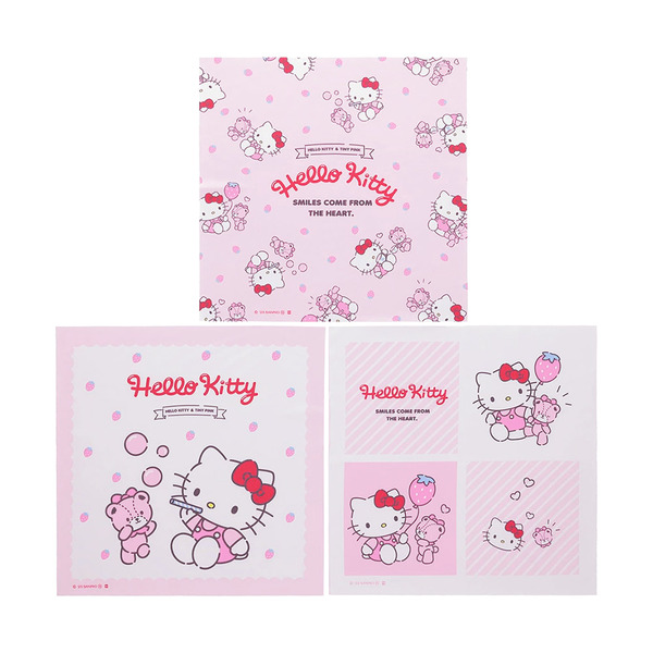 HELLO KITTY大手帕3入組(草莓氣球)