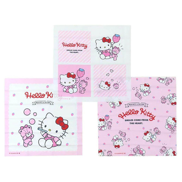 HELLO KITTY大手帕3入組(草莓氣球)