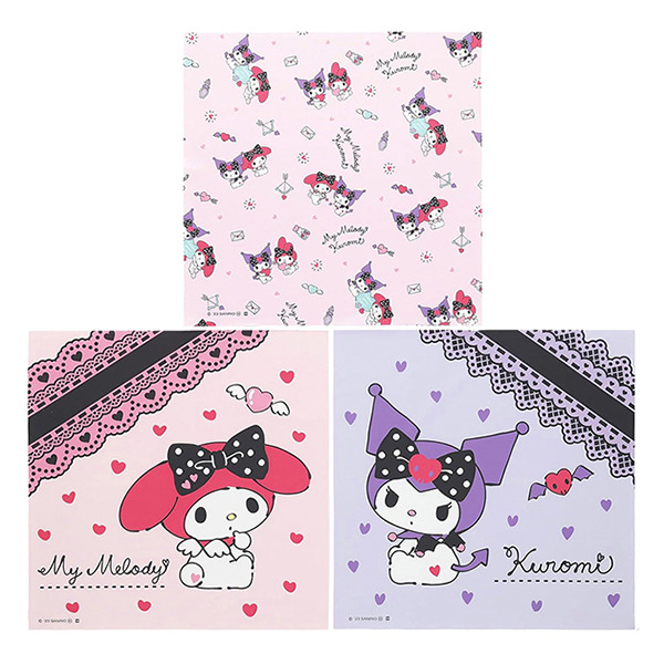 美樂蒂&酷洛米大手帕3入組(點點蝴蝶結)