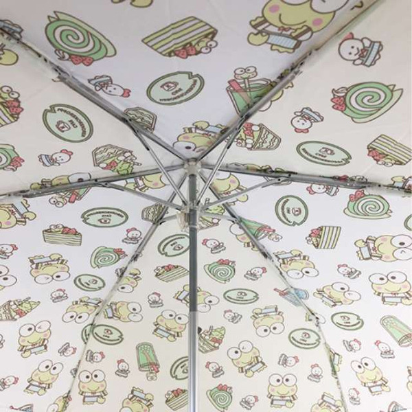 大眼蛙折疊傘 條紋咖啡廳