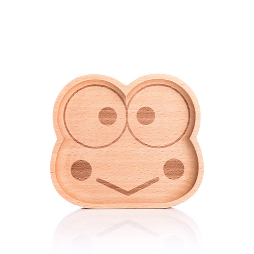 大眼蛙木製造型小盤(大臉)