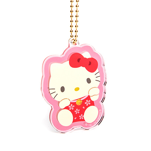 HELLO KITTY日製壓克力造型吊鍊(招財貓-Hello Kitty Japan店鋪限定款)
