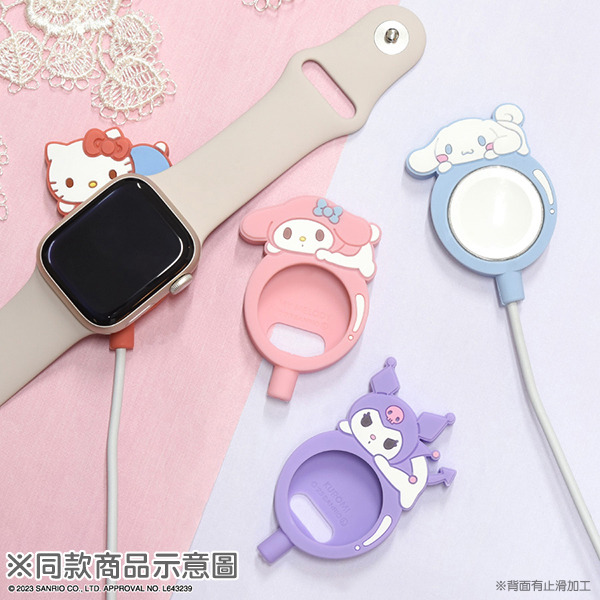 HELLO KITTY Apple Watch充電連接線專用裝飾保護套(療癒氣球)