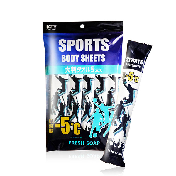 【KOYO KASEI】-5℃ 運動沁涼毛巾5枚入/皂香