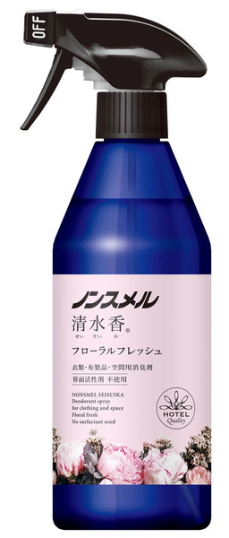 白元清水香 室內/衣物消臭噴霧400ML/花香 4902407013965