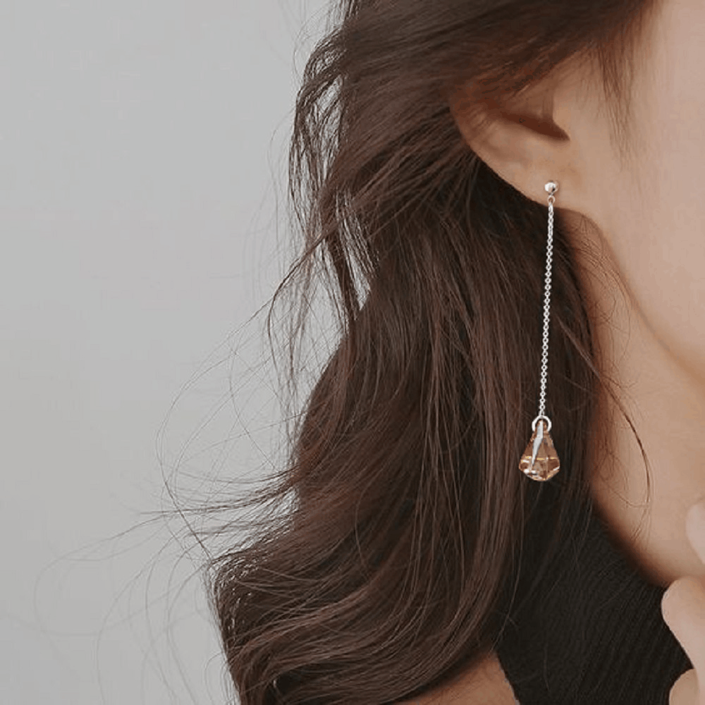 《韓國飾品》施華洛世奇水滴耳環(3色) AC