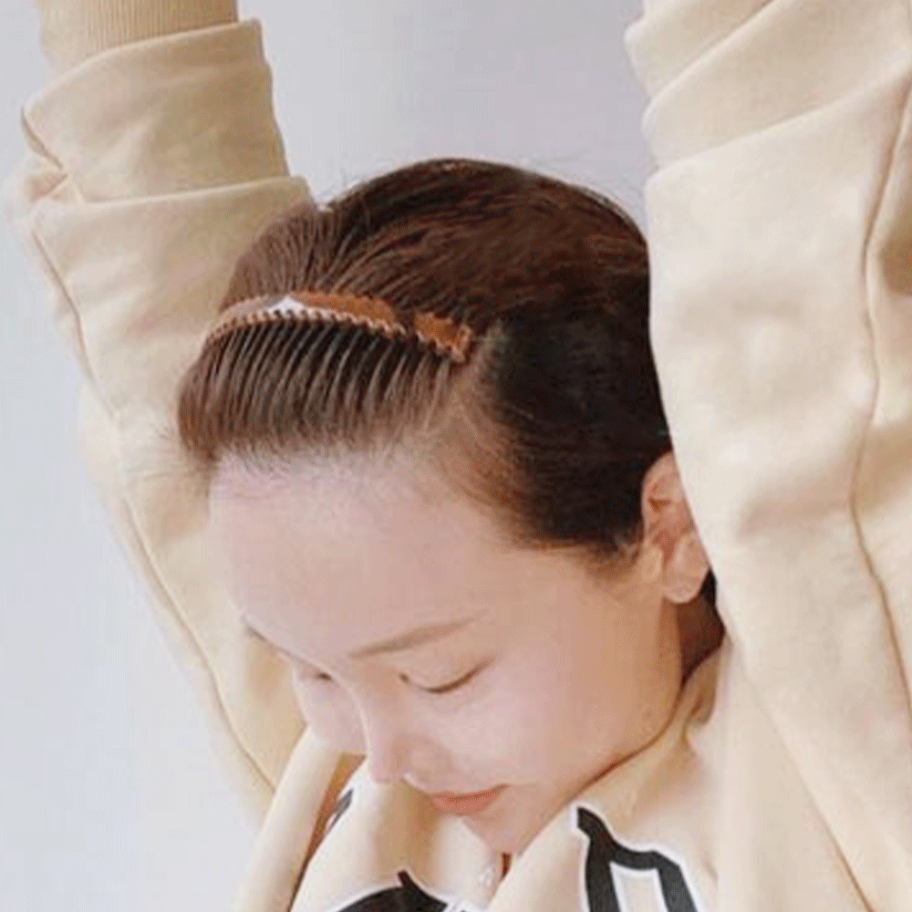 《韓國髮飾》半梳頭帶髮圈(兩色) HA