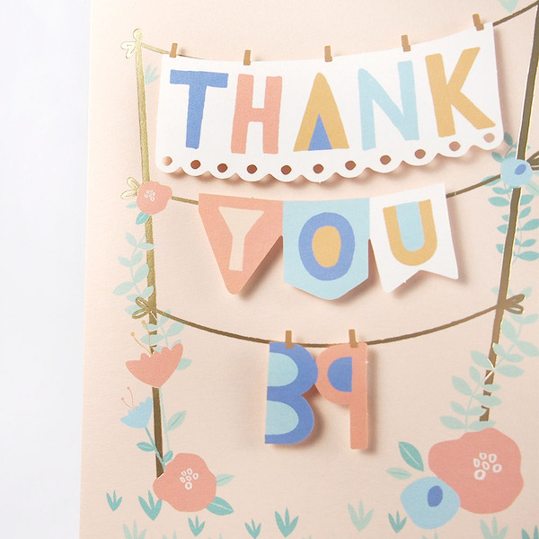 Thank You立體英文字 Hallmark 39立體卡jp無限感謝 剪刀石頭紙