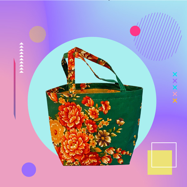 牡丹防水手提包