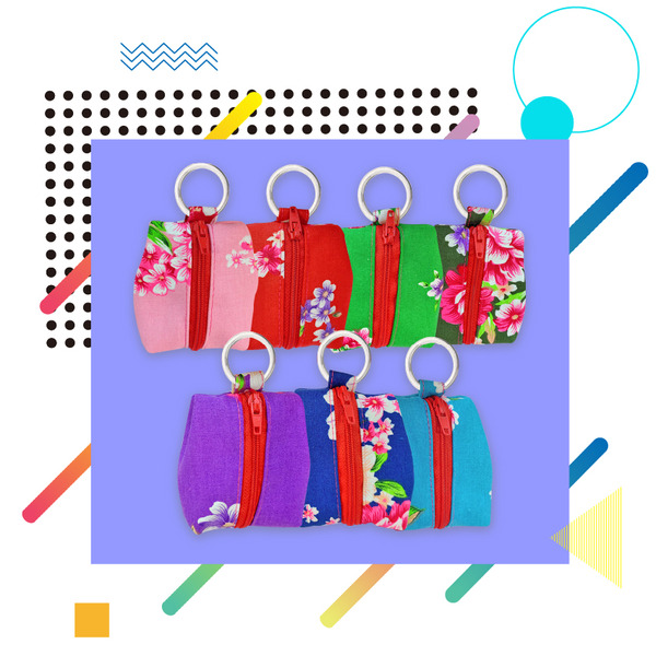 繽紛迷你花布零錢包