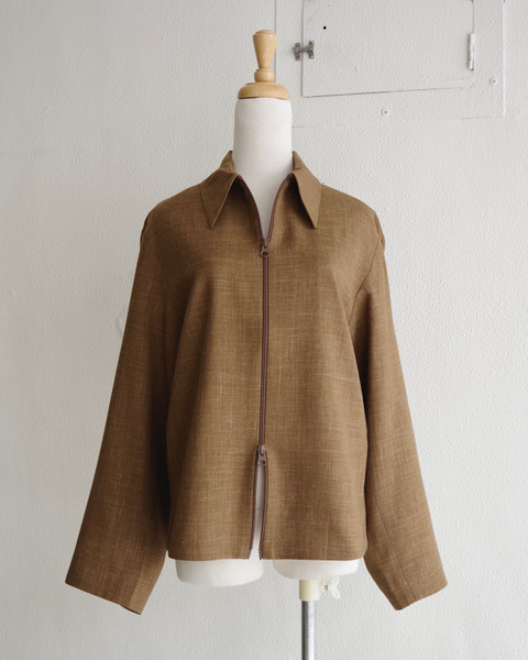 no.285 summer wool pocket jacket in camel