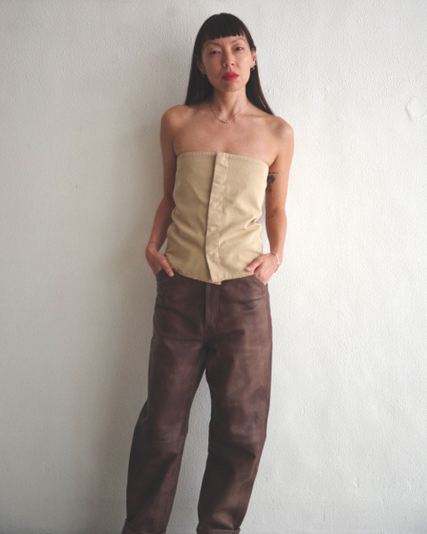 no.225 thin canvas snap top in sand