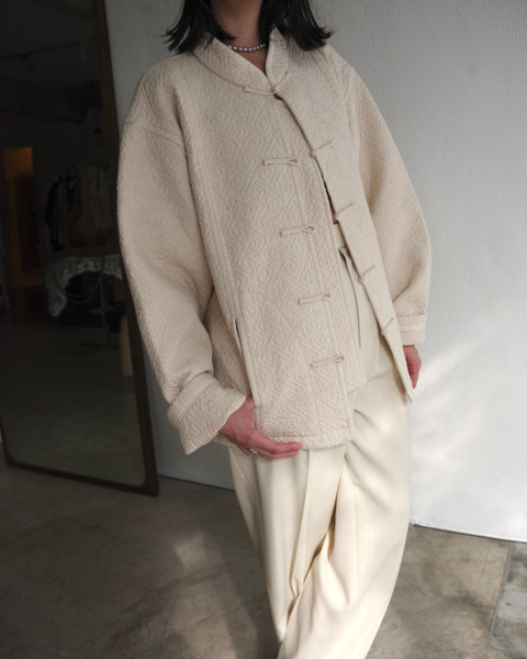 chinese quilted jacket in rice
