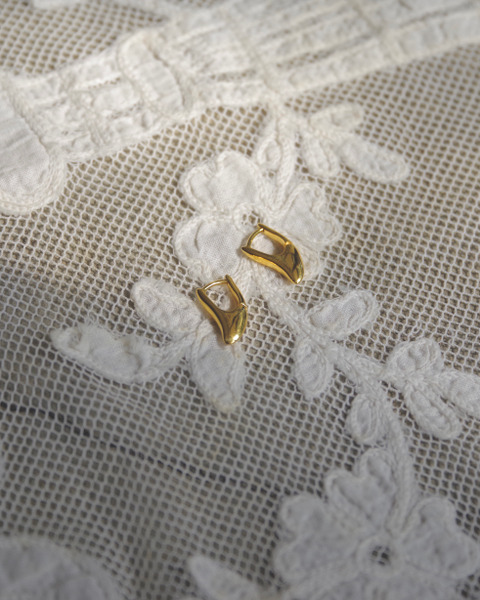 tiny moon hoops in gold