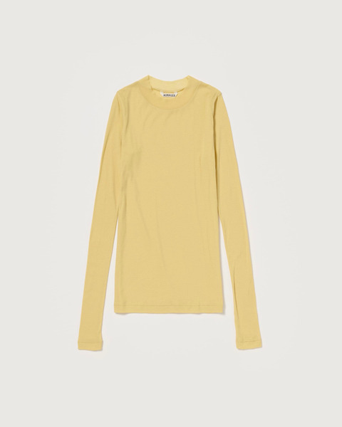 super high gauge sheer rib l/s tee in mustard