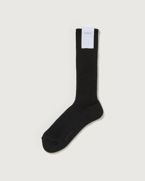 cotton low gauge socks in black