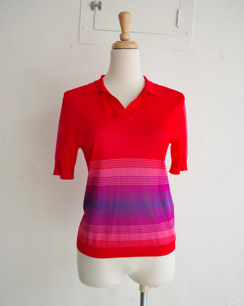 beach chair polo in stripy red