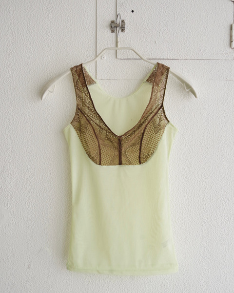 lacetank087 in lime x wood