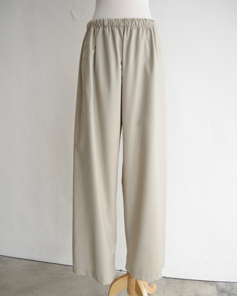 no.287 rainsystem wool flap pocket trousers in sand herringbone