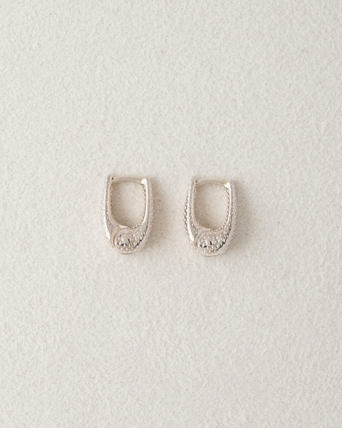 tiny dot thin hoops in silver