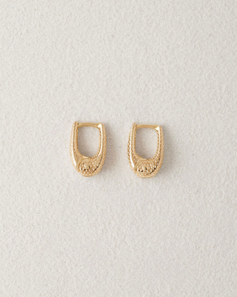 tiny dot thin hoops in gold