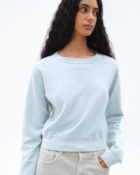 high twist light sweat p/o in pale blue