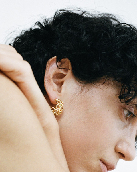 tide earrings in gold