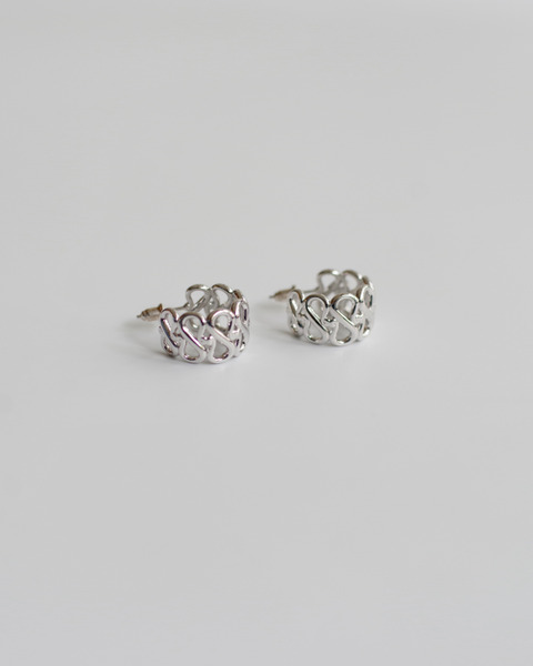 tide earrings in silver