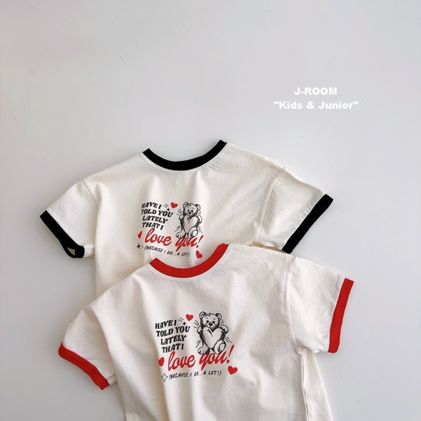 【現貨】韓國 Jroom 可愛滾邊小熊上衣 #100-135cm