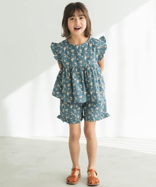 【現貨】 日本 Pairmanon 夏季超美荷葉肩袖上衣+荷葉短褲套裝  T229