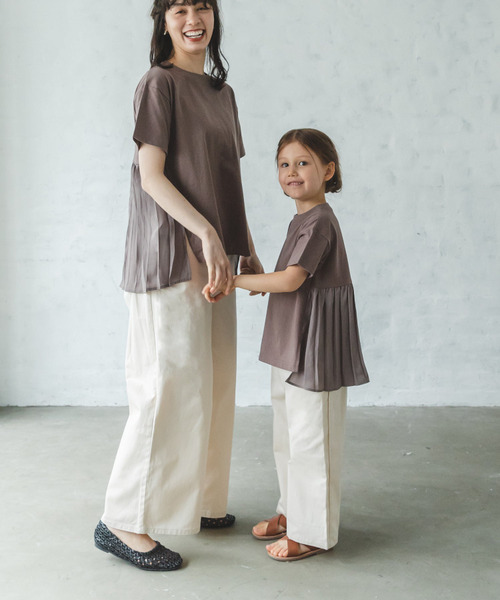 【現貨】日本 Pairmanon 親子款 後拼接設計純色短袖上衣