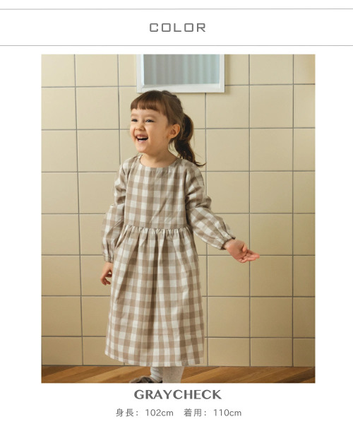 【現貨】日本 Pairmanon 秋天新品 女孩們的薄長袖洋裝 #米格150