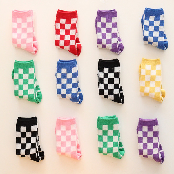 【現貨】韓國 KOKACHARM 格子款襪子 13-20cm