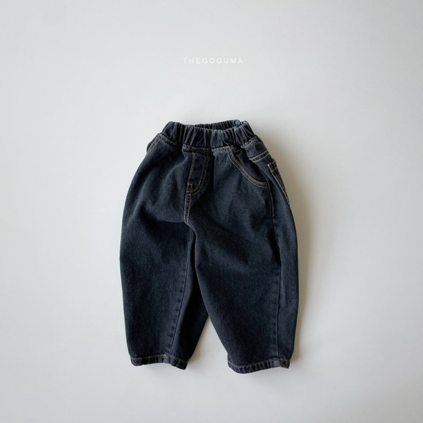 【現貨】韓國The goguma 牛仔蘿蔔褲 #黑100-120cm