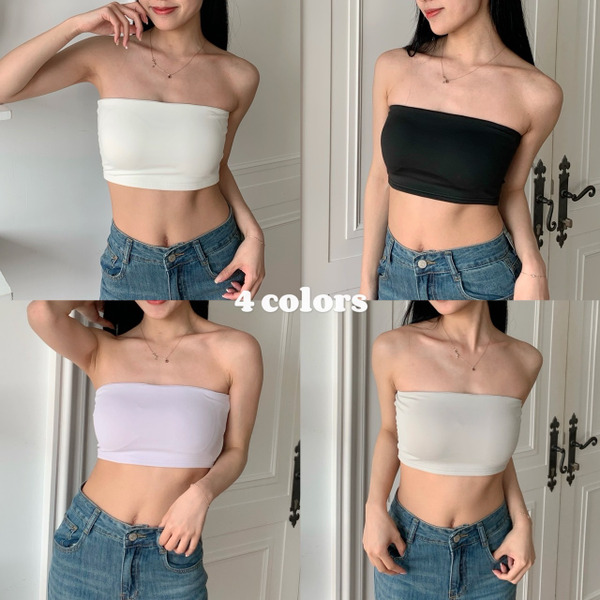 PURPLE-平口bra top(防滑膠條超安心♡)