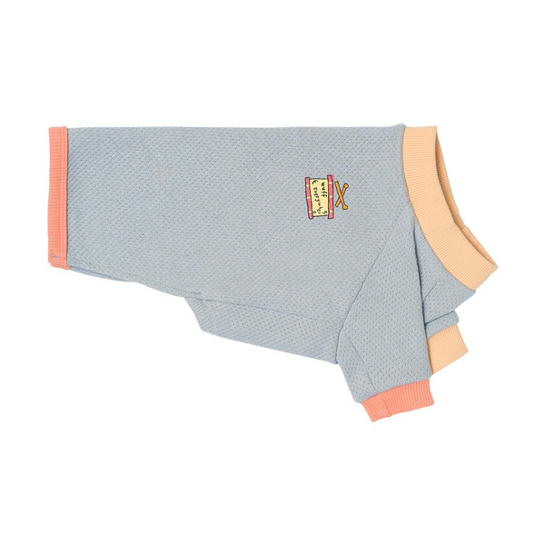 韓國 munikund｜Wuff Pullover經典大學T【寶寶藍】