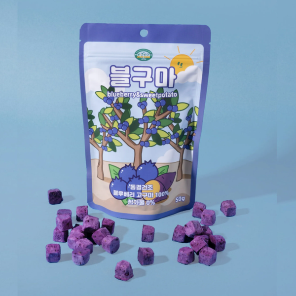 韓國 JeJu Kang｜藍莓&甘薯✦鮮果金磚凍乾酥