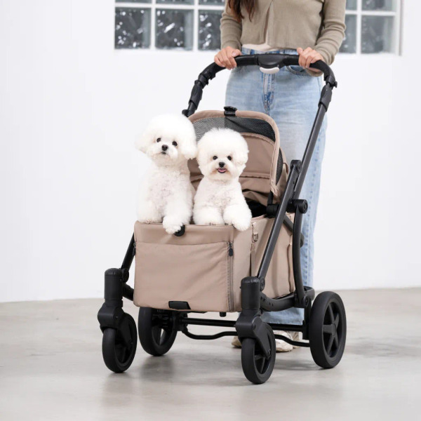 韓國POMPOLARR低重心分離式秒收推車-MODU黑/咖